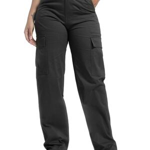 Women's Black Cargo Pants - 30 short